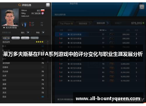 莱万多夫斯基在FIFA系列游戏中的评分变化与职业生涯发展分析 莱万多夫斯基在FIFA系列游戏中的评分变化与职业生涯发展分析